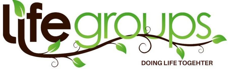 Life Groups logo text with the slogan doing life together.